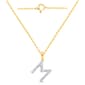 Nova Star(R) Gold Plated Lab Grown Diamond Initial M Pendant - image 1