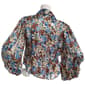 Juniors A. Byer Floral Button Front Smock Cuff Sleeve Blouse - image 3