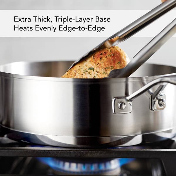 KitchenAid&#174; Stainless Steel 3-Ply Base 4.5qt. Saut&#233; Pan