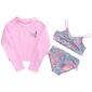 Girls &#40;4-6x&#41; Kensie Girl 3-in-1 Floral Rash Guard Swim Set - image 1