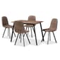 Baxton Studio Filicia Transitional Grey Fabric 5pc. Dining Set - image 1