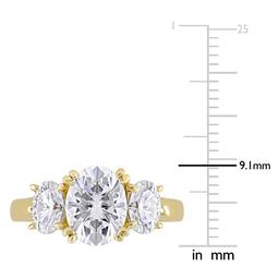 Diamond Classics™ 10kt. 3-Stone Yellow Gold Moissanite Ring