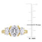 Diamond Classics™ 10kt. 3-Stone Yellow Gold Moissanite Ring - image 3