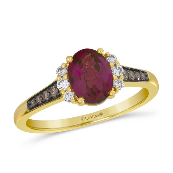 Le Vian(R) Raspberry Rhodolite(R) Center Honey Gold(tm) Cocktail Ring - image 