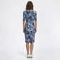 Womens Connected Apparel Floral Side Drape Sheath Dress - image 2