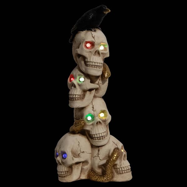 Northlight Seasonal LED Skull Tower w/ Raven Halloween Décor