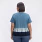 Plus Size Mountain Ridge Short Sleeve Tie Dye Border Hem Tee - image 2