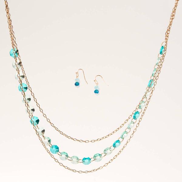 Ashley Cooper&#40;tm&#41; Faceted Bead Metal Spacers Dainty Rope Chain Set - image 