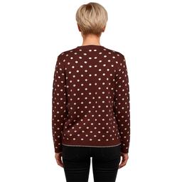 Womens Adrianna Papell Long Sleeve Dot Button Front Cardigan