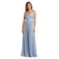 Petite R&M Richards Long Shimmer V-Neck Dress - image 1