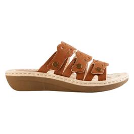 Womens Cliffs by White Mountain Caring Burnished Slide Sandals