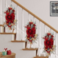 Puleo International 28in. Pre-Lit Adorned Flocked Banister Swag - image 3