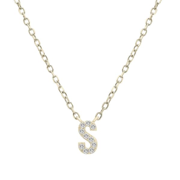 Diamond Classics(tm) 1/20ctw. Diamond Initial S Necklace - image 