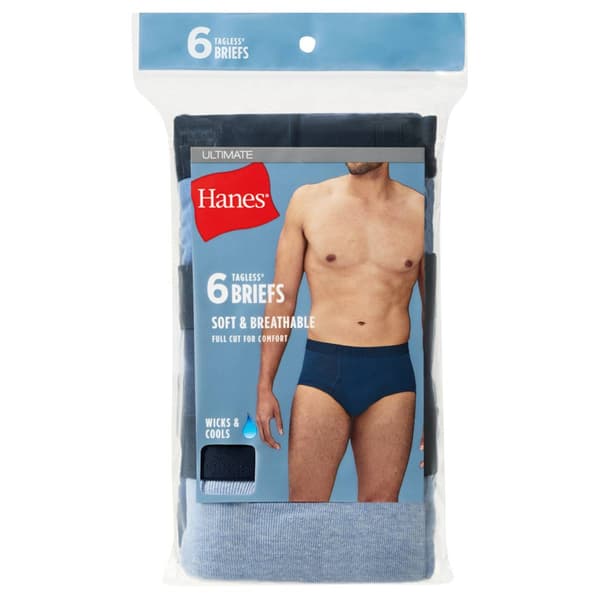 Mens Hanes Ultimate® Core 6pk. Briefs - Navy/Blue