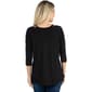 Womens 24/7 Comfort Apparel 3/4 Sleeve Cold Shoulder Top - image 2