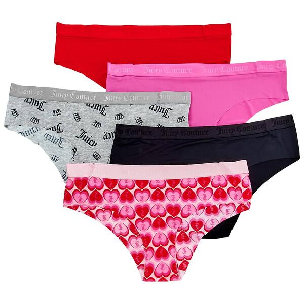 Juniors Juicy Couture 5pk. Micro Hipster Panties -JC6969-5PKAC - image 