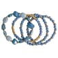 Ashley Cooper(tm) Blue Swirl 4pc. Stretch Bracelet Set - image 1