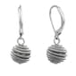 Roman Silver-Tone Jute Bead Leverback Earrings - image 1