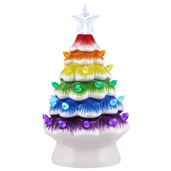 Mr. Christmas 7.5in. Nostalgic Ceramic Rainbow Tree - image 