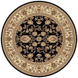 Tayse Sensation Gabrielle Black Round Area Rug - 5'3