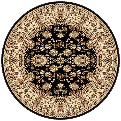 Tayse Sensation Gabrielle Black Round Area Rug - 5'3