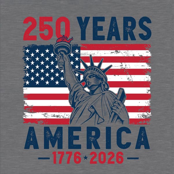 Mens Home of the Brave Liberty 250 Years Tee