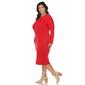Plus Size White Mark Long Sleeve Rib Midi Sweater Dress - image 3