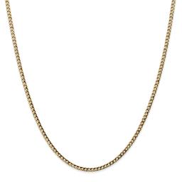 Unisex Gold Classics(tm) 2.5mm. 14k Semi Solid Curb Link Necklace