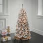 National Tree 4.5ft Acacia Medium Flocked Tree w/ 100 Clear Light - image 2