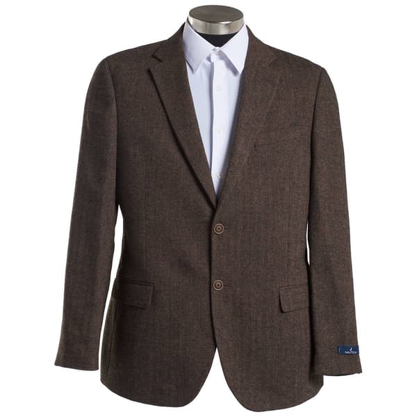 Mens Nautica Herringbone Faux Lambswool Sport Coat - Brown - image 