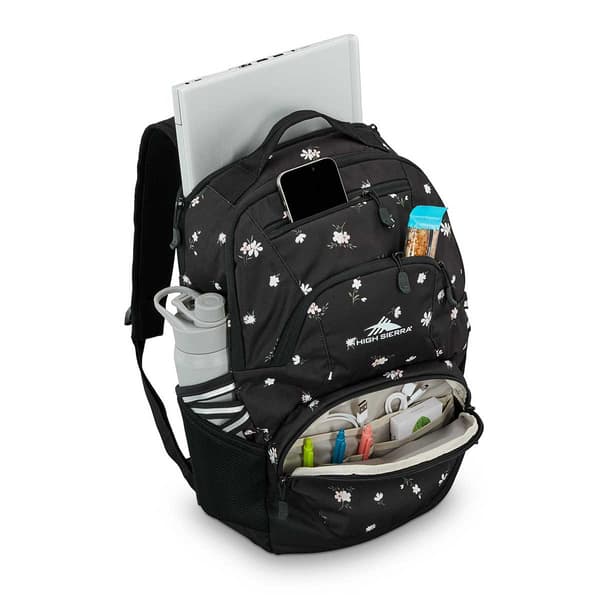 High Sierra Swoop Signature Floral Backpack - Black