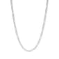 24in. Sterling Silver Pave Figaro Chain Necklace - image 1
