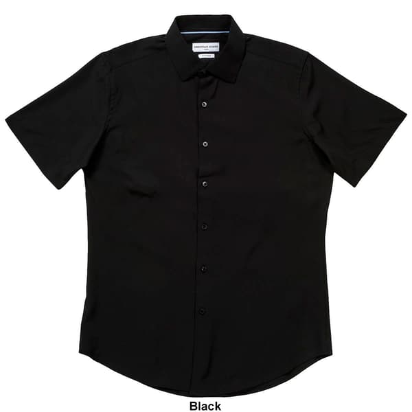 Mens Christian Aujard Fitted Short Sleeve Dress Shirt