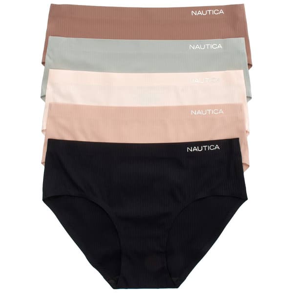 Womens Nautica 5pk. Hipster Panties w/ Foil Logo - NT9813-5PKJ - image 