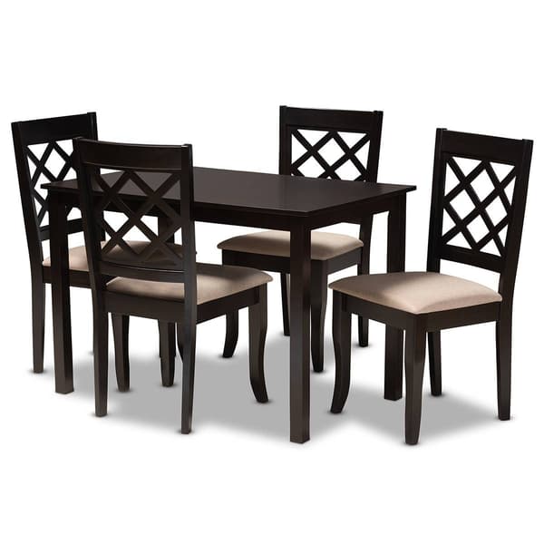 Baxton Studio Verner 5pc. Wood Dining Set