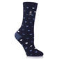 Womens Heat Holders(R) ULTRA LITE(tm) Orchid Hearts Crew Socks - image 1