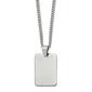 Mens Gentlemen's Classics&#40;tm&#41; Polished Steel Dog Tag Necklace - image 1