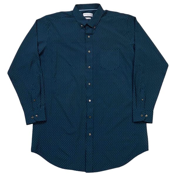 Mens Big & Tall Christian Aujard Performance Dress Shirt- DK Navy - image 