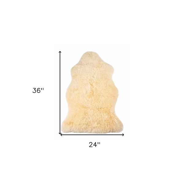 HomeRoots Beige Shag Accent Rug