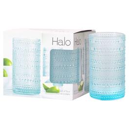 Home Essentials Halo Set of 4 Aqua Highball Glasses