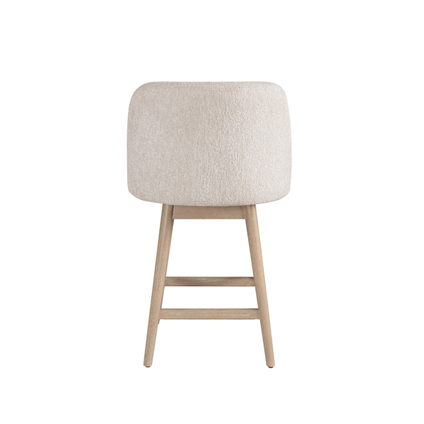 Armen Living Sadie Fabric Seat Counter Height Swivel Barstool