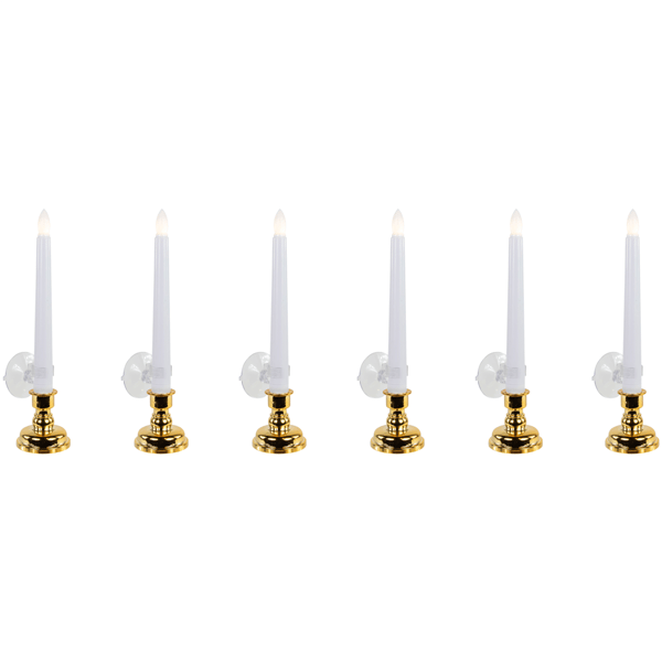 Northlight Single Light Window White Candles - Set of 6