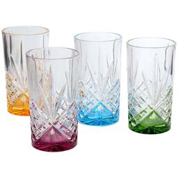 Godinger Dublin Rainbow Highball Glasses - Set of 4