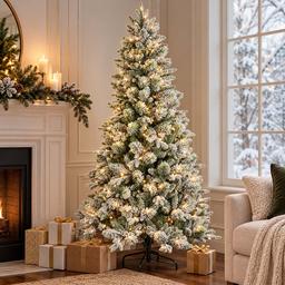 National Tree 7ft. Snowy Pendleton Spruce Christmas Tree