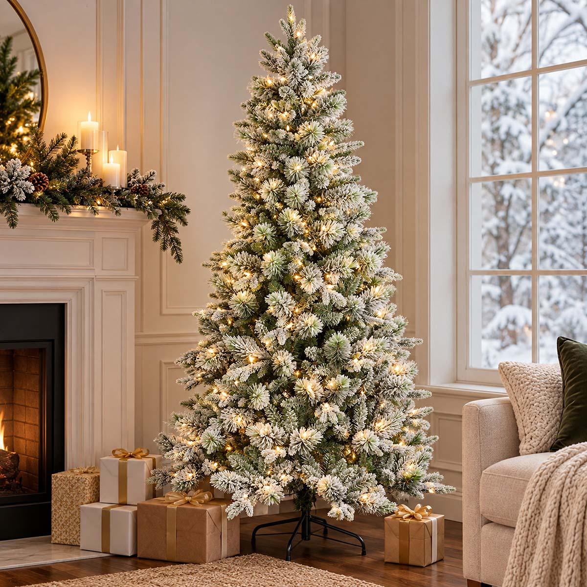 National Tree 7ft. Snowy Pendleton Spruce Christmas Tree