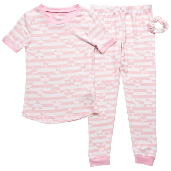 Girls &#40;7-14&#41; Sleep On It&#40;R&#41; Hearts & Stars Stripe Pajama Set - image 