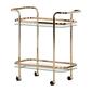 South Shore Maliza Gold and Glass Bar Cart - image 1