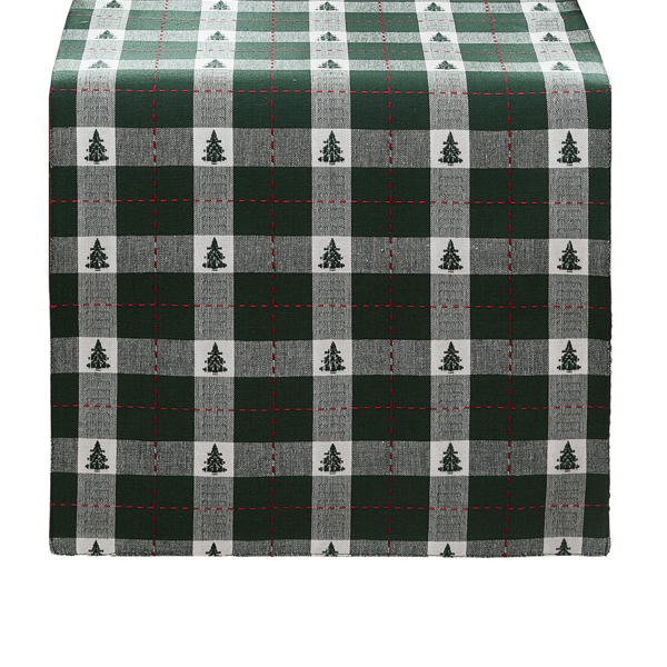 Threadmade Sherwood Tree Dobby Cotton Table Runner - image 