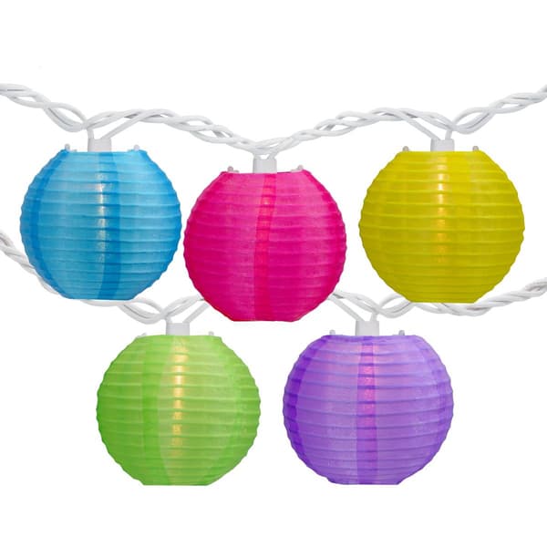 Northlight Seasonal 10ct. Paper Lantern Patio Lights - image 