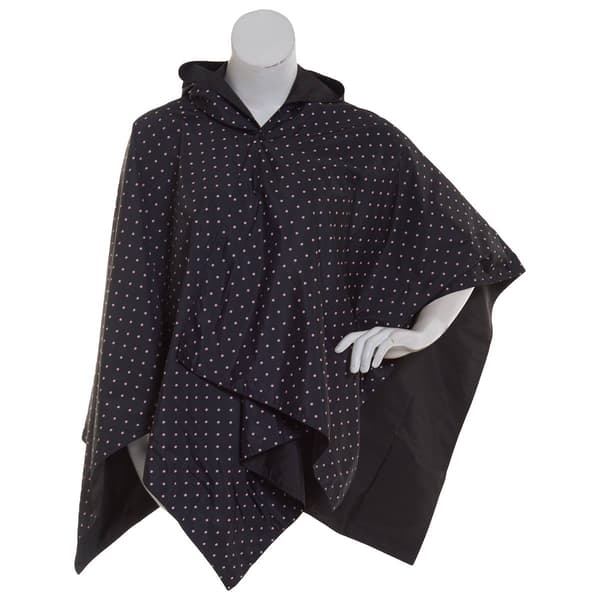 Womens Capelli New York Polka Dot Reversible Poncho
